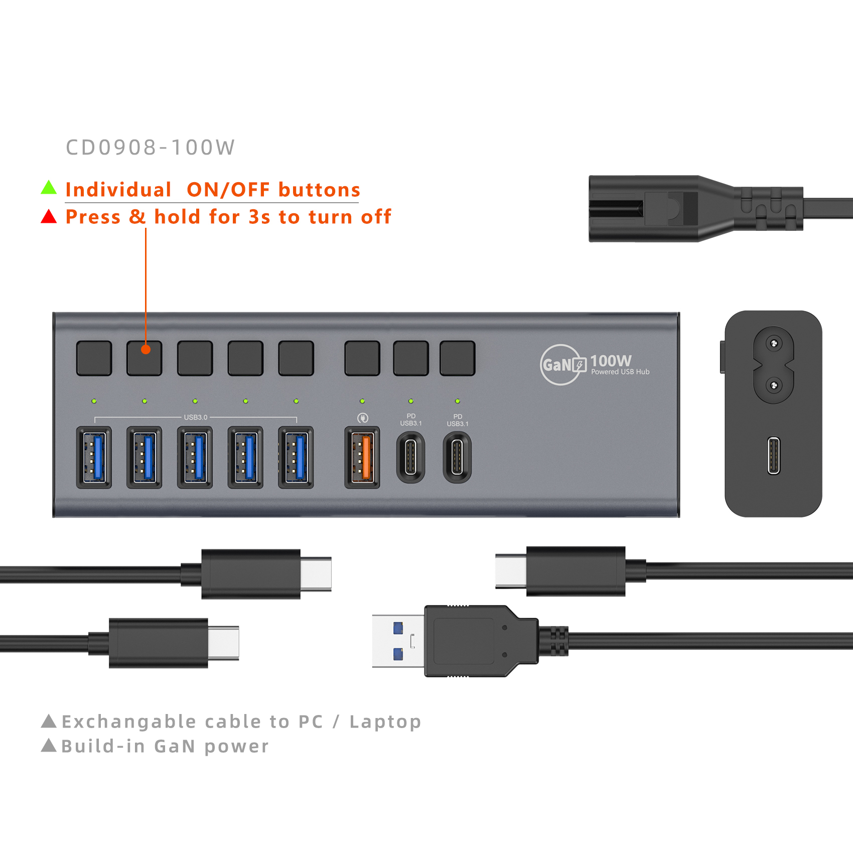 CD0908-100W GaN Power Strip