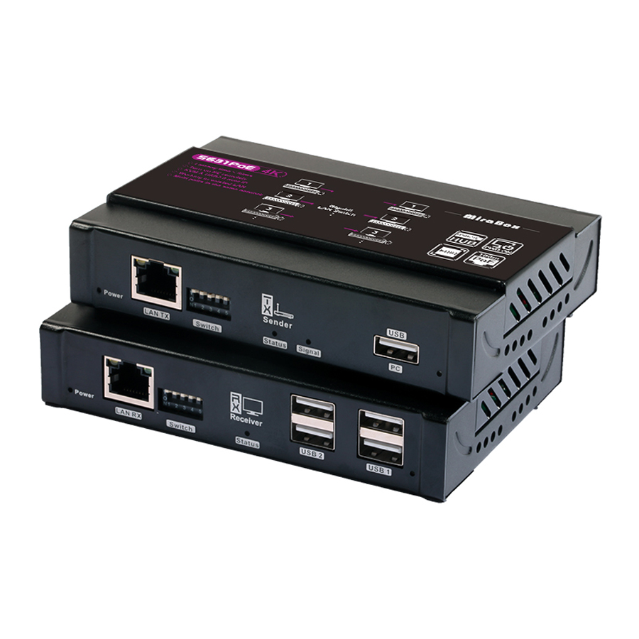 HSV5631 HDMI KVM Extender 4K30HZ 4: 4: 4 over IP with USB2.0 Hub