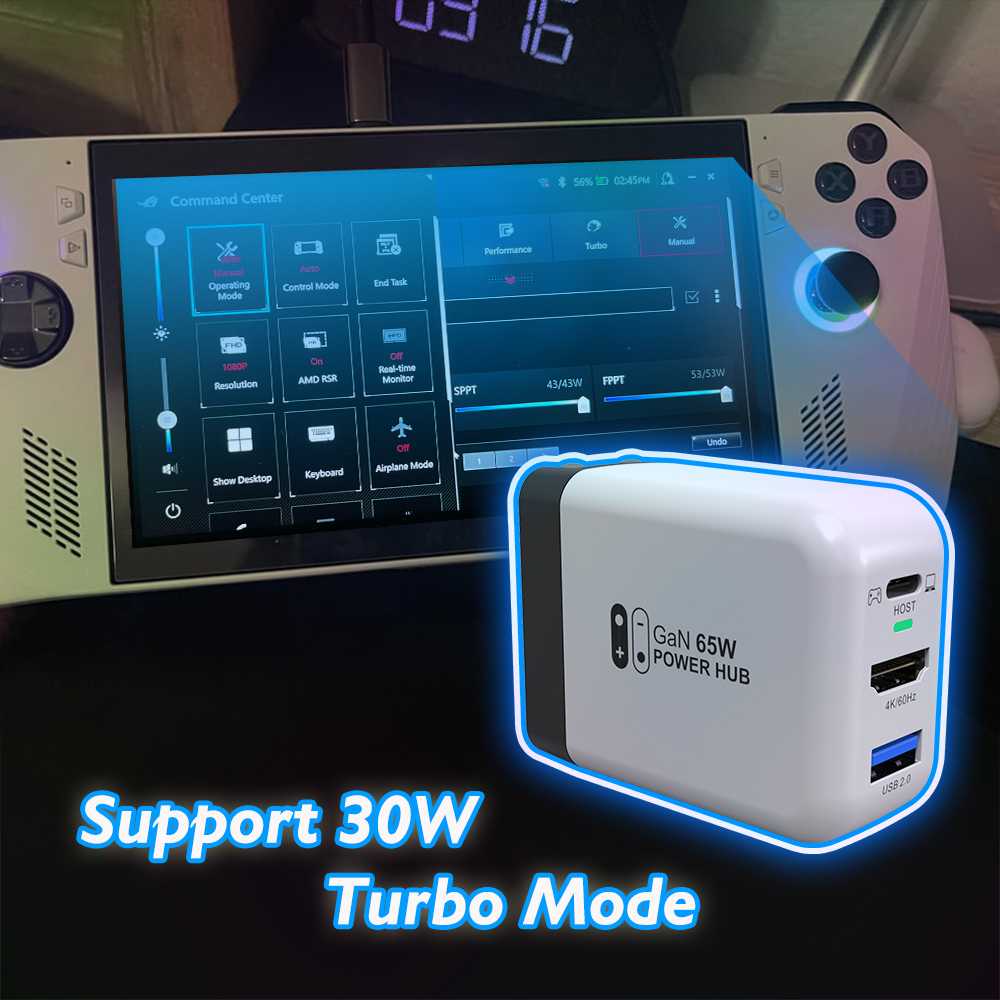 65W 3 Ports Gaming Charger dock